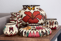 Group of baskets with an unusual shape